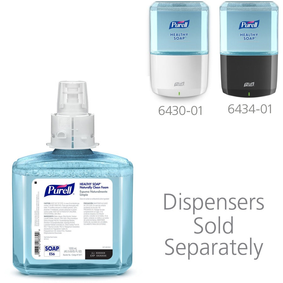 Image of GOJO® Soap Refills, Foam, f/ES6 Dispenser, 1200ml, 2/CT, Blue