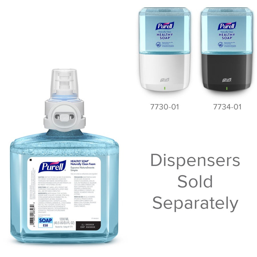 Image of GOJO® Soap Refills, Foam, f/ES8 Dispenser, 1200ml, 2/CT, Blue