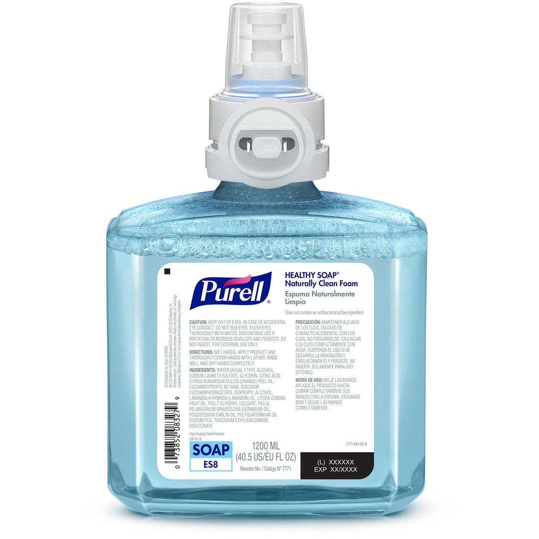 Image of GOJO® Soap Refills, Foam, f/ES8 Dispenser, 1200ml, 2/CT, Blue