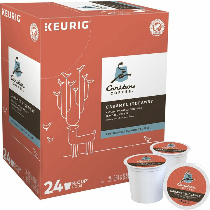 Image of Caribou Coffee® 195697 Caramel Hideaway, Medium, K-Cup, 24 / Box