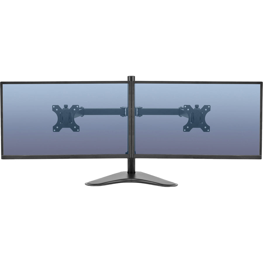 Image of Fellowes® Professional Series Freestanding Dual Horizontal Monitor Arm, For 30" Monitors, 35.75" X 11" X 18.25", Black, Supports 17 Lb