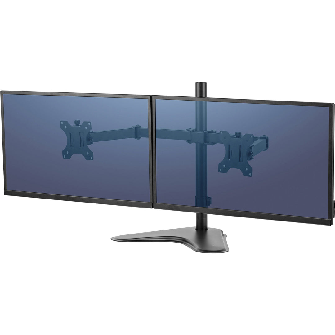 Image of Fellowes® Professional Series Freestanding Dual Horizontal Monitor Arm, For 30" Monitors, 35.75" X 11" X 18.25", Black, Supports 17 Lb