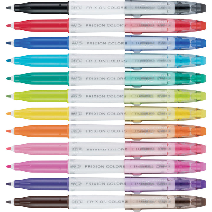 Image of Pilot FriXion Ball Clicker 44155 Marker Pens, Erasable, Assorted Ink, 12 / Pack