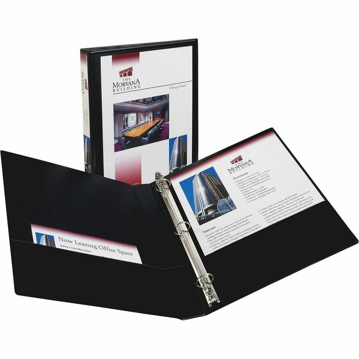 Image of Avery® View Binder, 1/2" Round Rings, Economy, 11"x8-1/2", 4/BD, BK