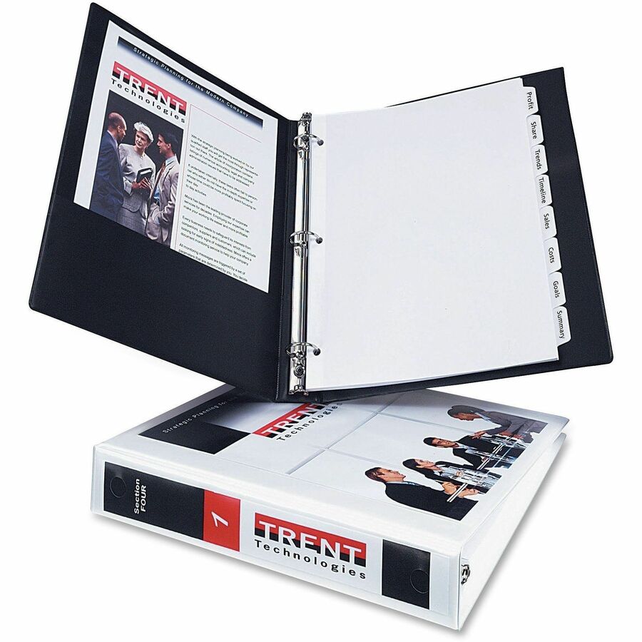 Image of Avery® View Binder, 1/2" Round Rings, Economy, 11"x8-1/2", 4/BD, BK