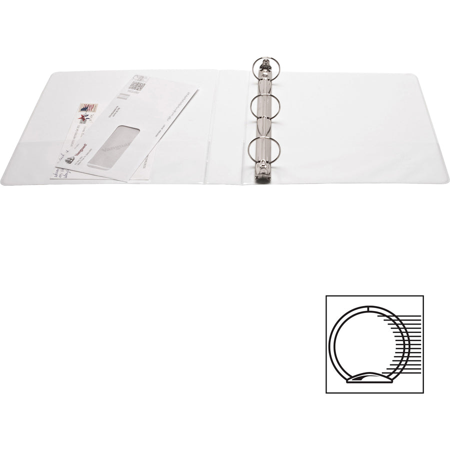 Image of Business Source View Binders, w/ 2 Inside Pockets, 1-1/2" Capacity, 4/BD, WE
