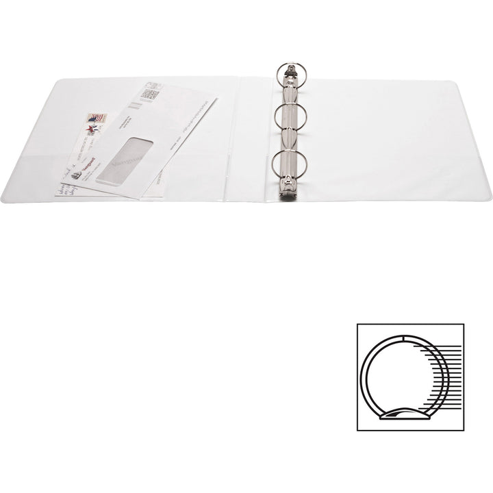 Image of Business Source View Binders, w/ 2 Inside Pockets, 1-1/2" Capacity, 4/BD, WE