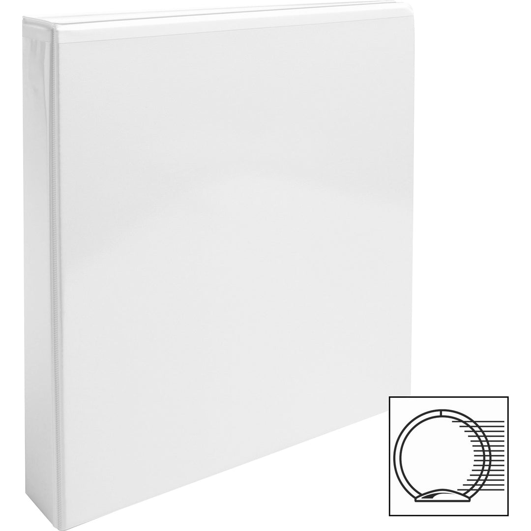 Image of Business Source View Binders, w/ 2 Inside Pockets, 1-1/2" Capacity, 4/BD, WE