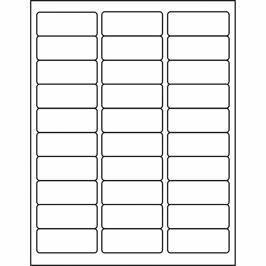 Image of Business Source Mailing Labels, Laser/Inkjet, 1"x2-5/8",7500/PK,2PK/CT,WE