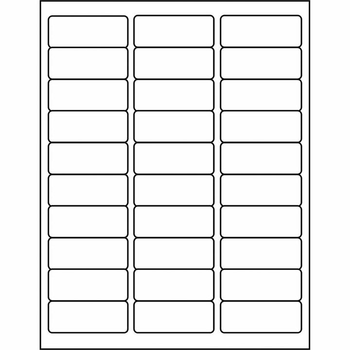 Image of Business Source Mailing Labels, Laser/Inkjet, 1"x2-5/8",7500/PK,2PK/CT,WE