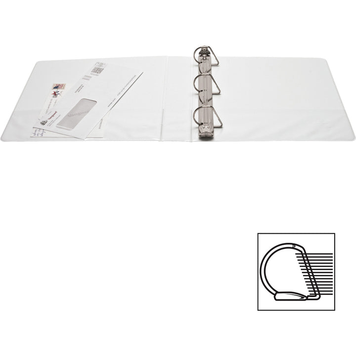Image of Business Source D-Ring Binders, w/Pockets, 1-1/2" Cap, 8-1/2"x11", 4/BD, WE