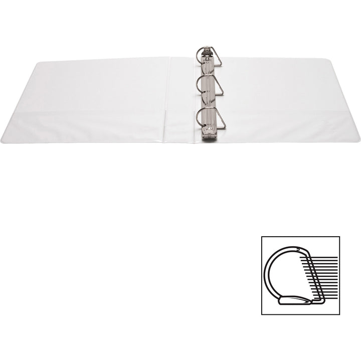 Image of Business Source D-Ring Binders, w/Pockets, 1-1/2" Cap, 8-1/2"x11", 4/BD, WE
