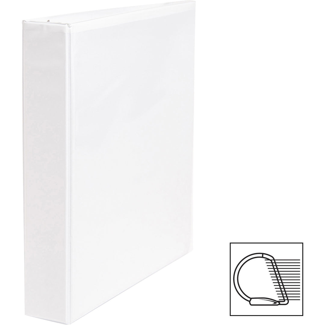 Image of Business Source D-Ring Binders, w/Pockets, 1-1/2" Cap, 8-1/2"x11", 4/BD, WE