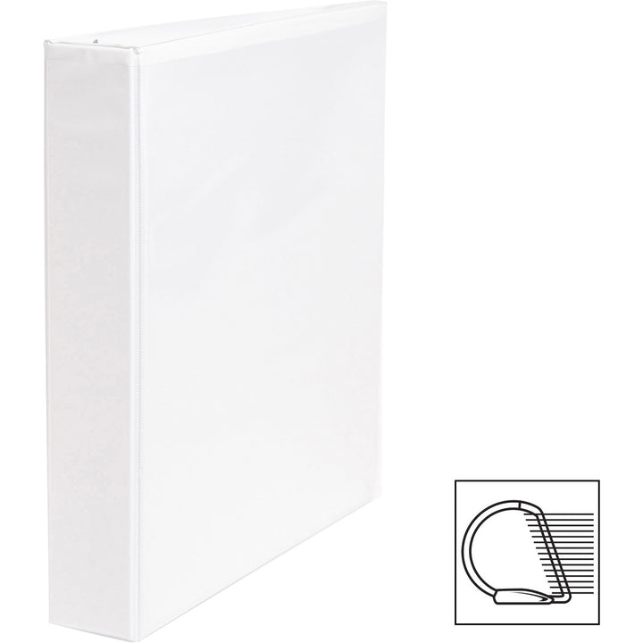 Image of Business Source D-Ring Binders, w/Pockets, 1-1/2" Cap, 8-1/2"x11", 4/BD, WE