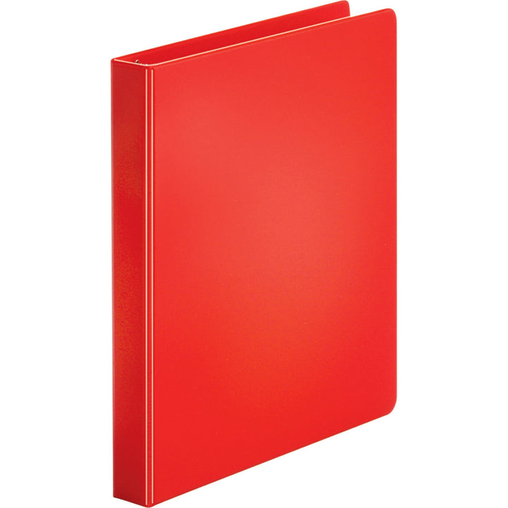 Image of Business Source Binder, Round Rings, 1" Cap, 8-1/2"x11", 4/BD, Red