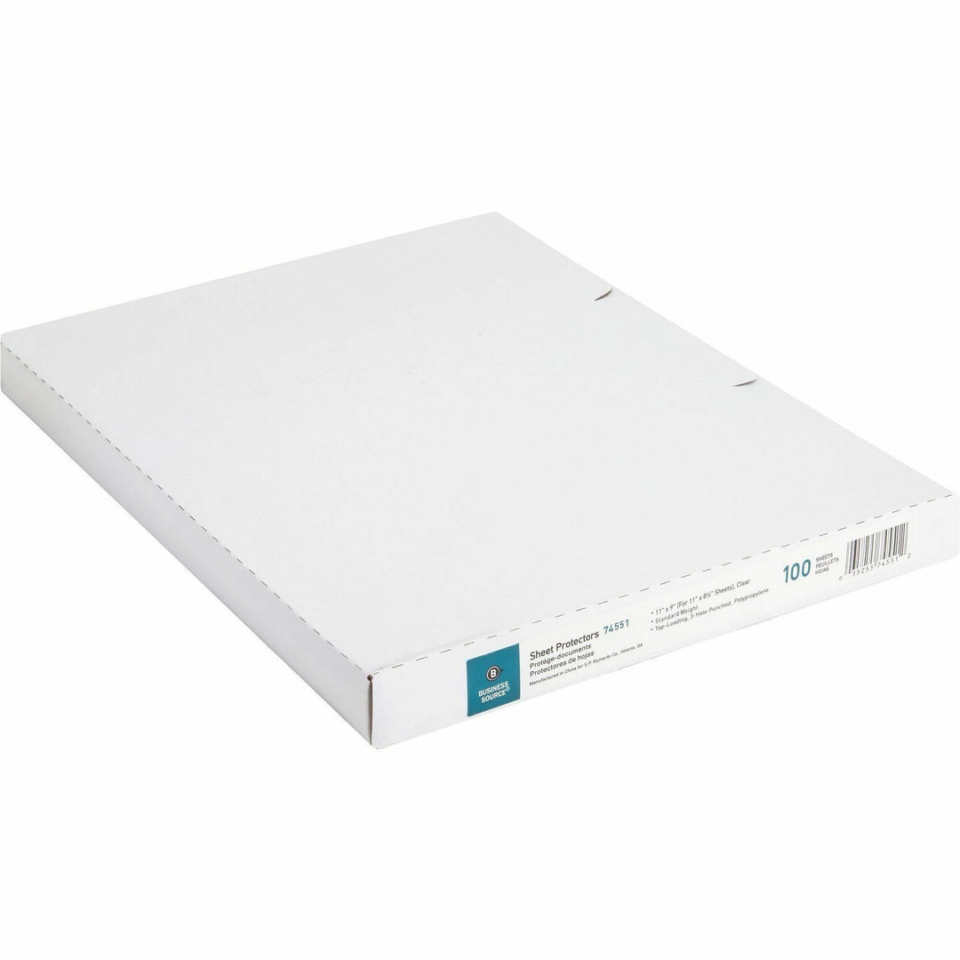 Image of Business Source Sheet Protectors,Top Load,1.9mil,11"x8-1/2",500/CT,Clear