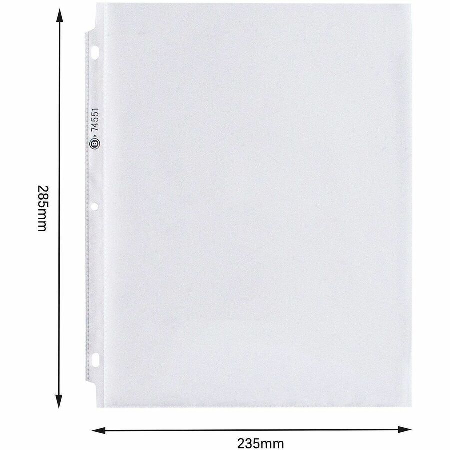 Image of Business Source Sheet Protectors,Top Load,1.9mil,11"x8-1/2",500/CT,Clear