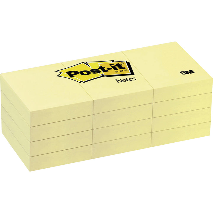 Image of 3M Post-it Notes,Original Pads,1-1/2"x2",100 SH/PD,24/BD,Canary