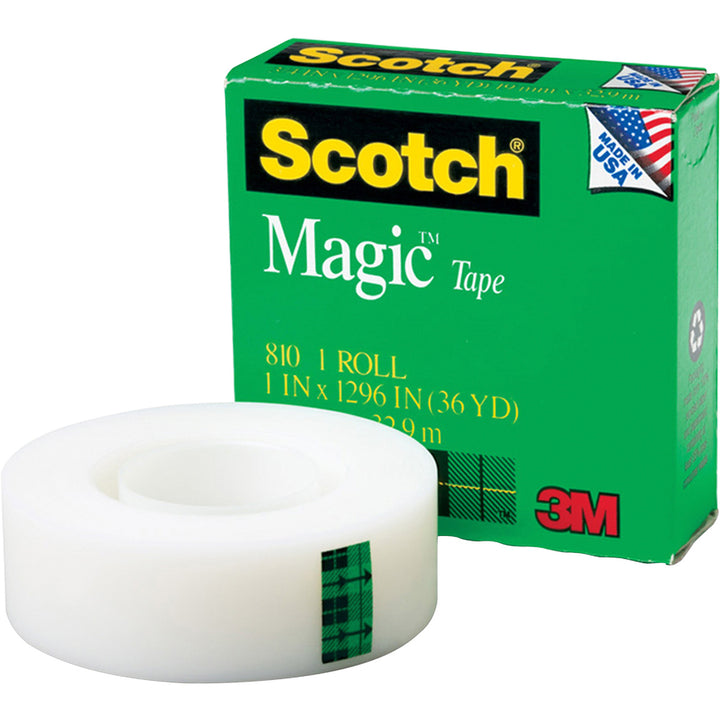 Image of 3M Magic Tape, 1" Core, 1"x1296", 6/PK, Transparent