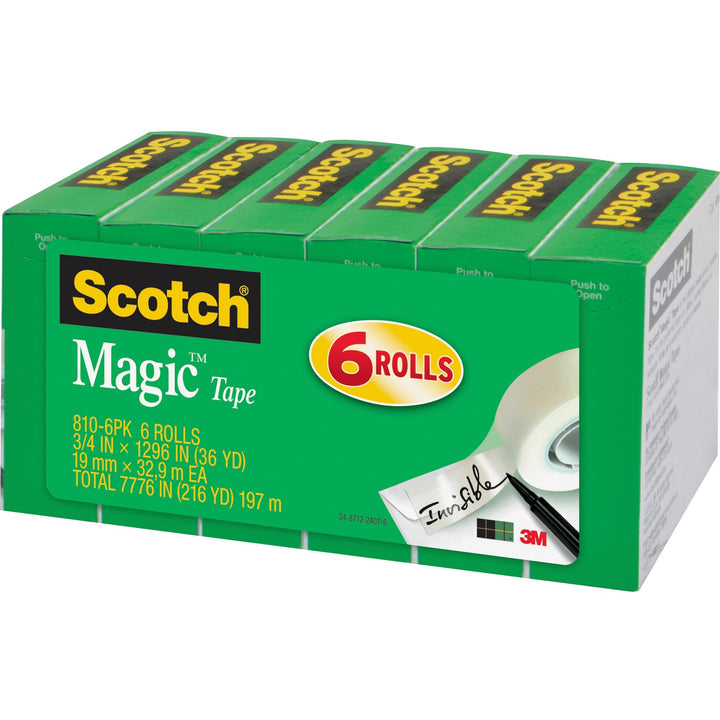 Image of 3M Magic Tape, 1" Core, 3/4"x1296", 12/BD, Transparent