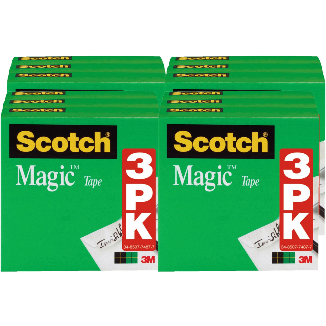 Image of 3M Magic Tape, 1" Core, 1/2"x1296", 12/BD, Transparent