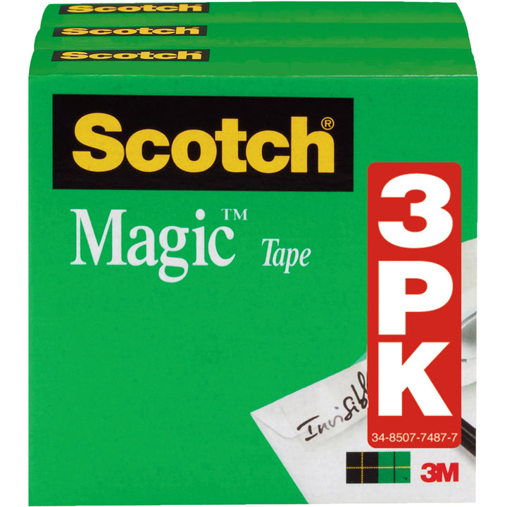 Image of 3M Magic Tape, 1" Core, 1/2"x1296", 12/BD, Transparent