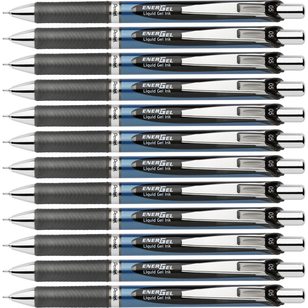 Image of Pentel® Gel Pen,Retract/Refillable,Needle Tip,0.5mm,12/BX,BK Ink