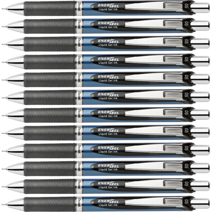 Image of Pentel® Gel Pen,Retract/Refillable,Needle Tip,0.5mm,12/BX,BK Ink