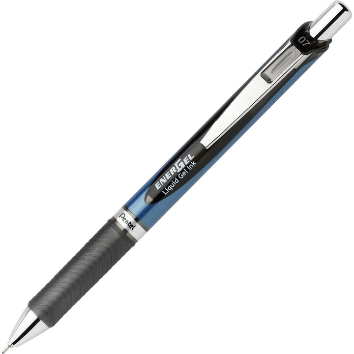 Image of Pentel® Gel Pen,Retractable/Refillable,Metal Tip,0.7mm,12/BX,BK Ink