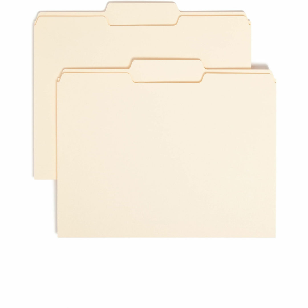 Image of Smead File Folders,1/3 Center Tab Cut,1 Ply,Ltr,100/BX,5BX/CT,MLA