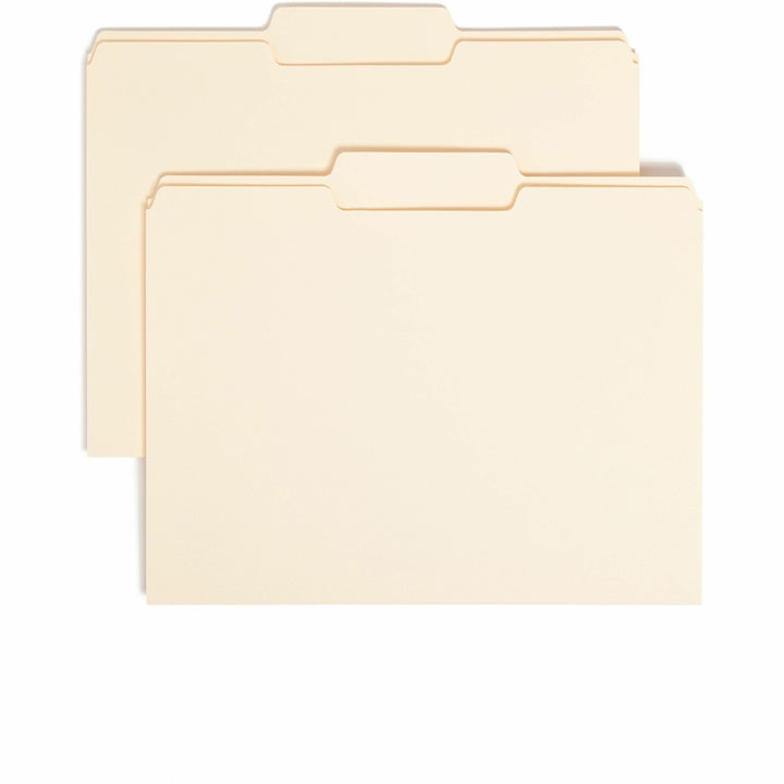 Image of Smead File Folders,1/3 Center Tab Cut,1 Ply,Ltr,100/BX,5BX/CT,MLA
