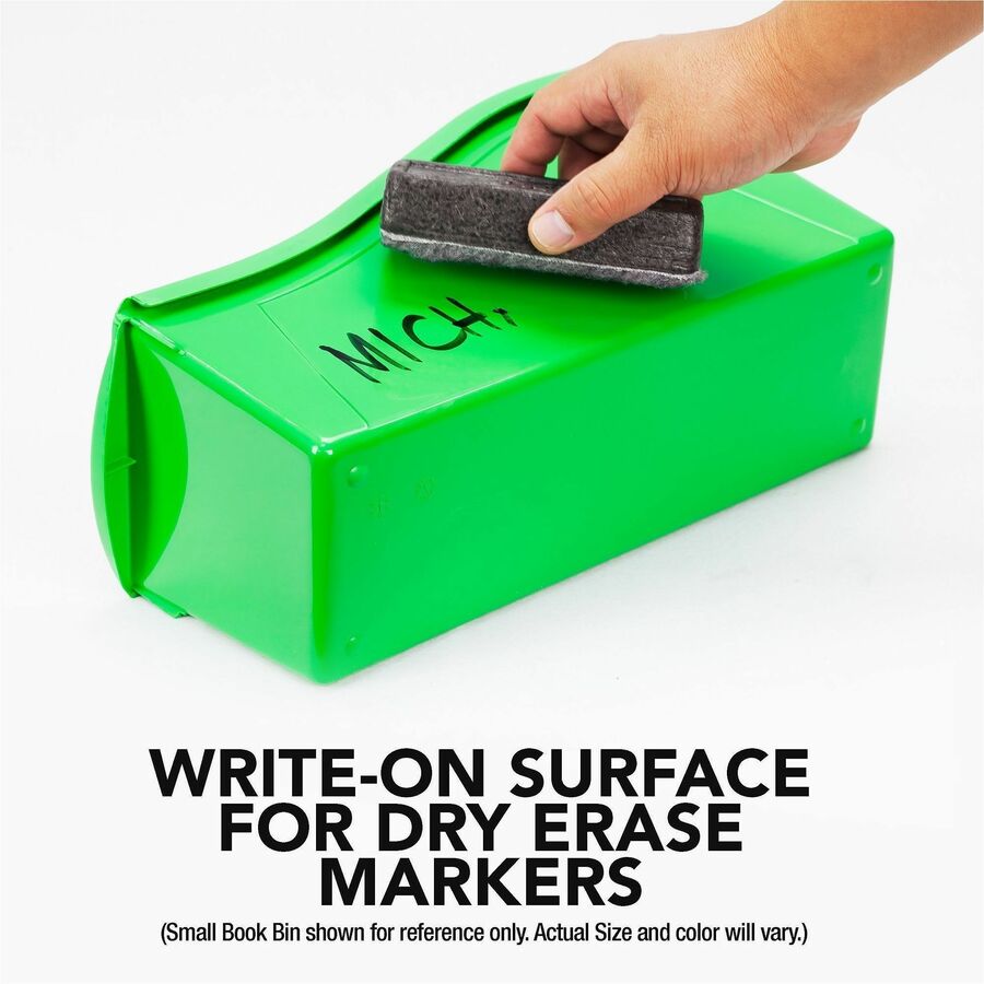 Image of Storex Interlocking Book Bins, 5-3/10"Wx14-3/10"Lx7"H, 6/CT, Blue