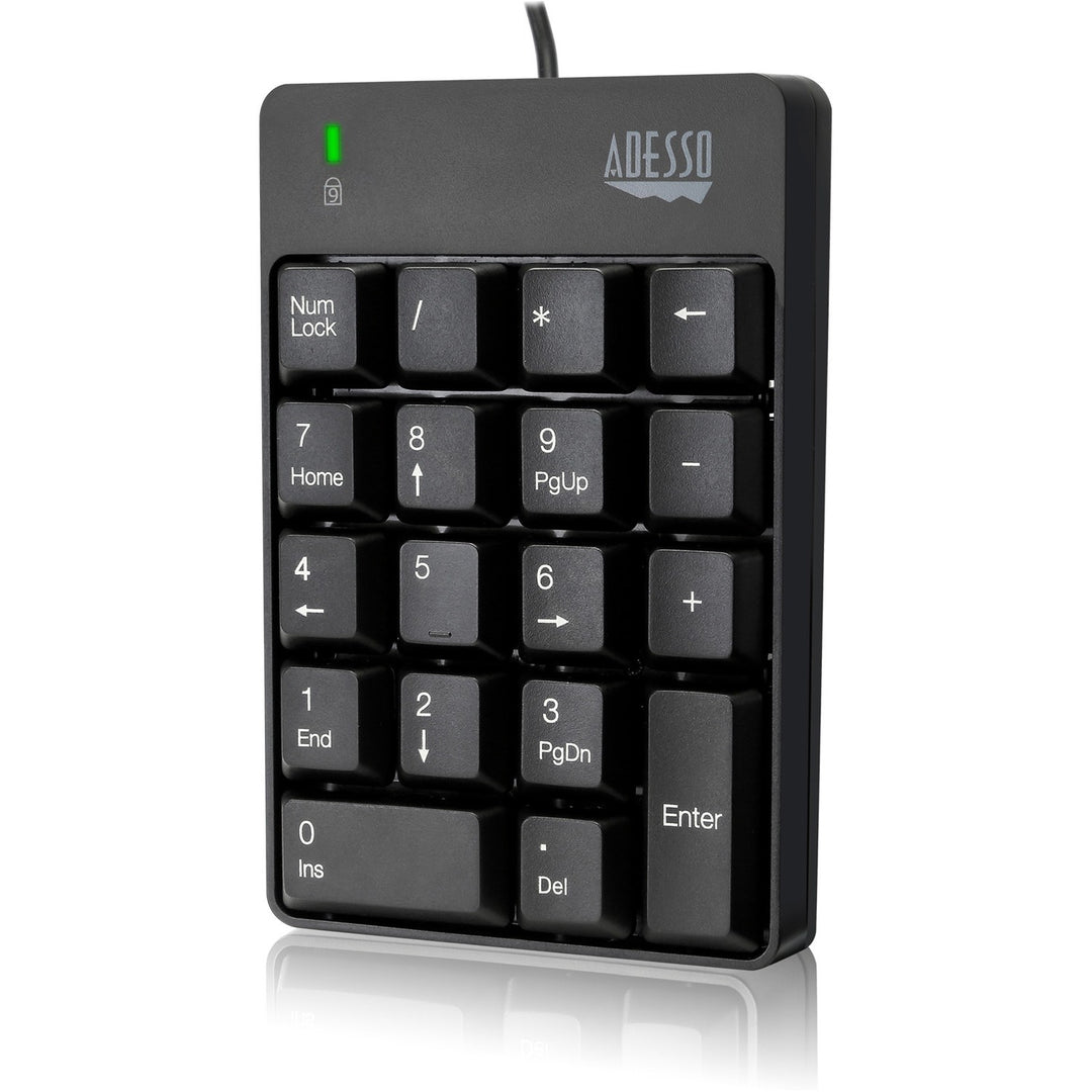 Image of Adesso Spill-Resistant 18-Key Numeric Keypad, Black