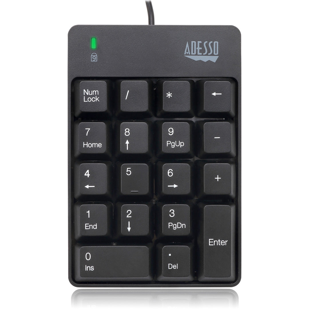 Image of Adesso Spill-Resistant 18-Key Numeric Keypad, Black