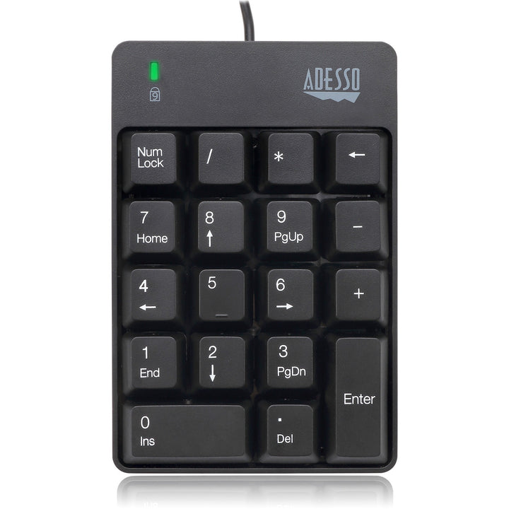 Image of Adesso Spill-Resistant 18-Key Numeric Keypad, Black