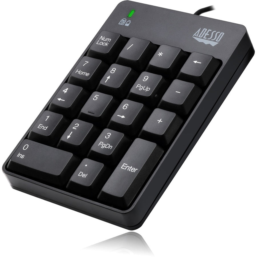Image of Adesso Spill-Resistant 18-Key Numeric Keypad, Black