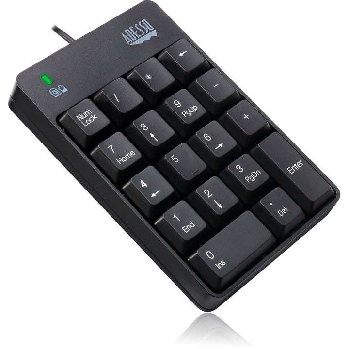Image of Adesso Spill-Resistant 18-Key Numeric Keypad, Black