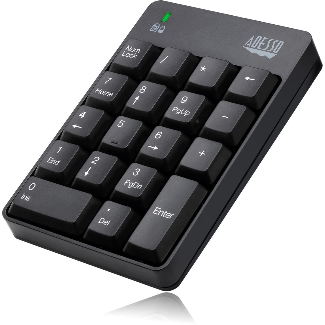 Image of Adesso Wkb6010ub Wireless 18-Key Numeric Usb Keypad, Black