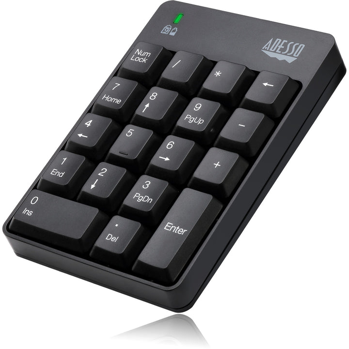Image of Adesso Wkb6010ub Wireless 18-Key Numeric Usb Keypad, Black