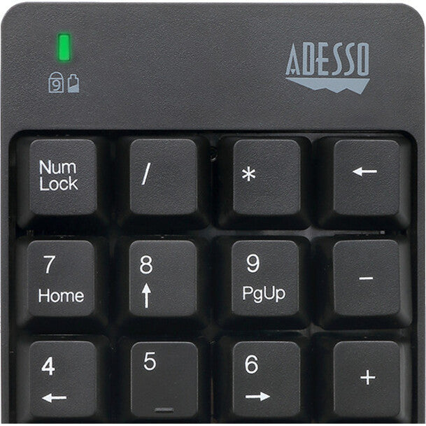 Image of Adesso Wkb6010ub Wireless 18-Key Numeric Usb Keypad, Black