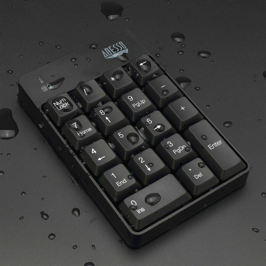 Image of Adesso Wkb6010ub Wireless 18-Key Numeric Usb Keypad, Black