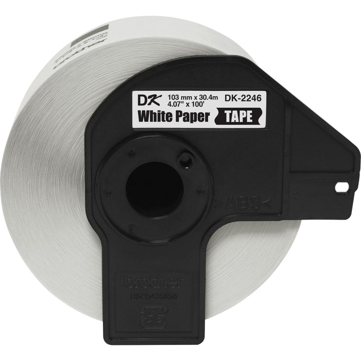 Image of Brother DK2246 Multipurpose Label, 4 1/16" W x 100 ft Length, White, Paper, 1 Roll