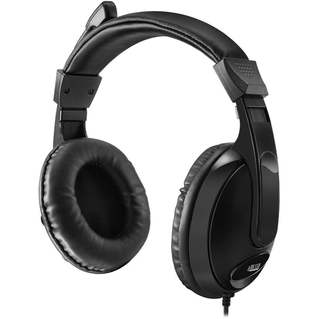 Image of Adesso Xtream H5 Binaural Over The Head Multimedia Headset with Mic, Black