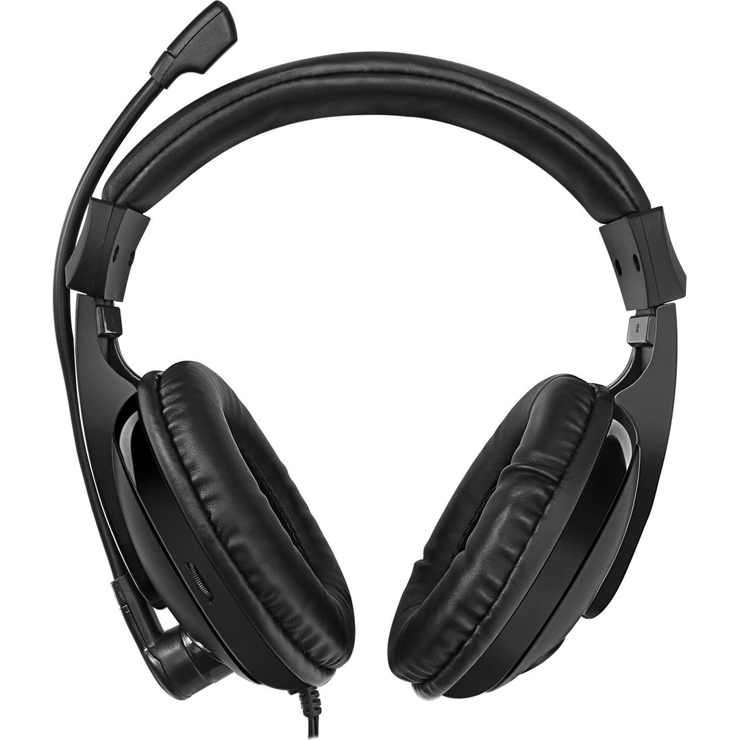 Image of Adesso Xtream H5 Binaural Over The Head Multimedia Headset with Mic, Black