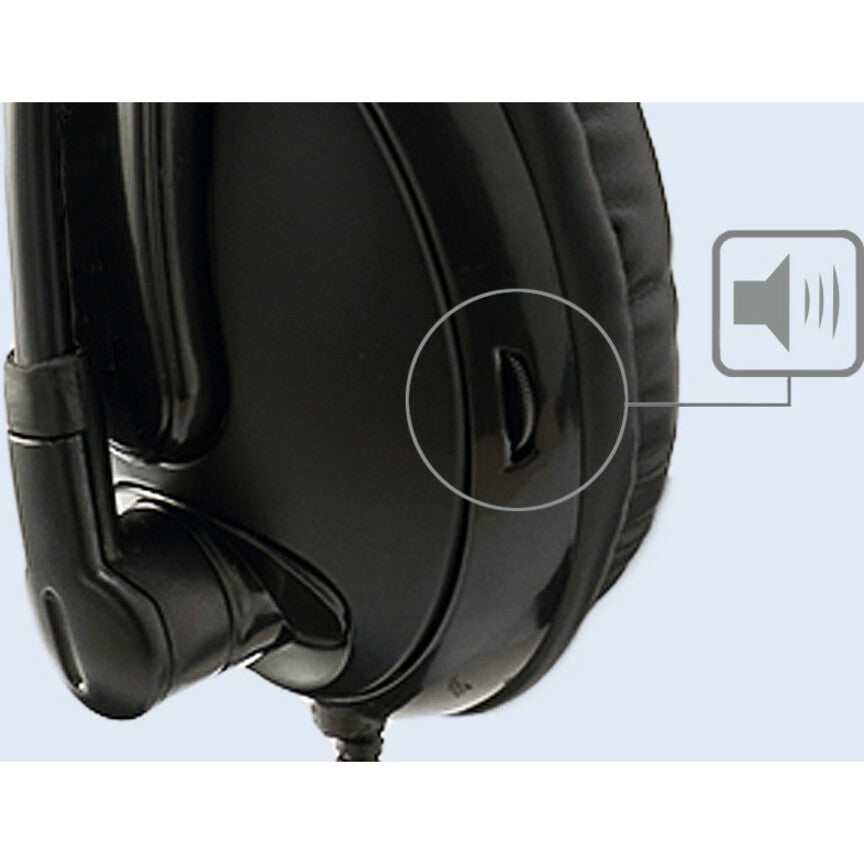 Image of Adesso Xtream H5 Binaural Over The Head Multimedia Headset with Mic, Black
