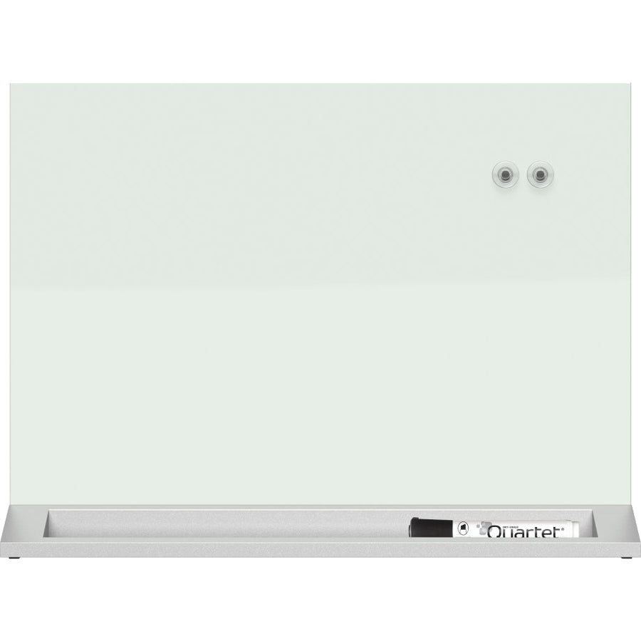 Image of Quartet® Desktop Magnetic Glass Dry-Erase Panel, 23" x 17", White Surface