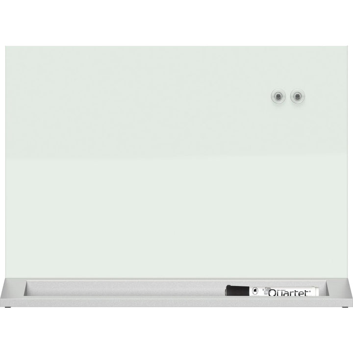Image of Quartet® Desktop Magnetic Glass Dry-Erase Panel, 23" x 17", White Surface
