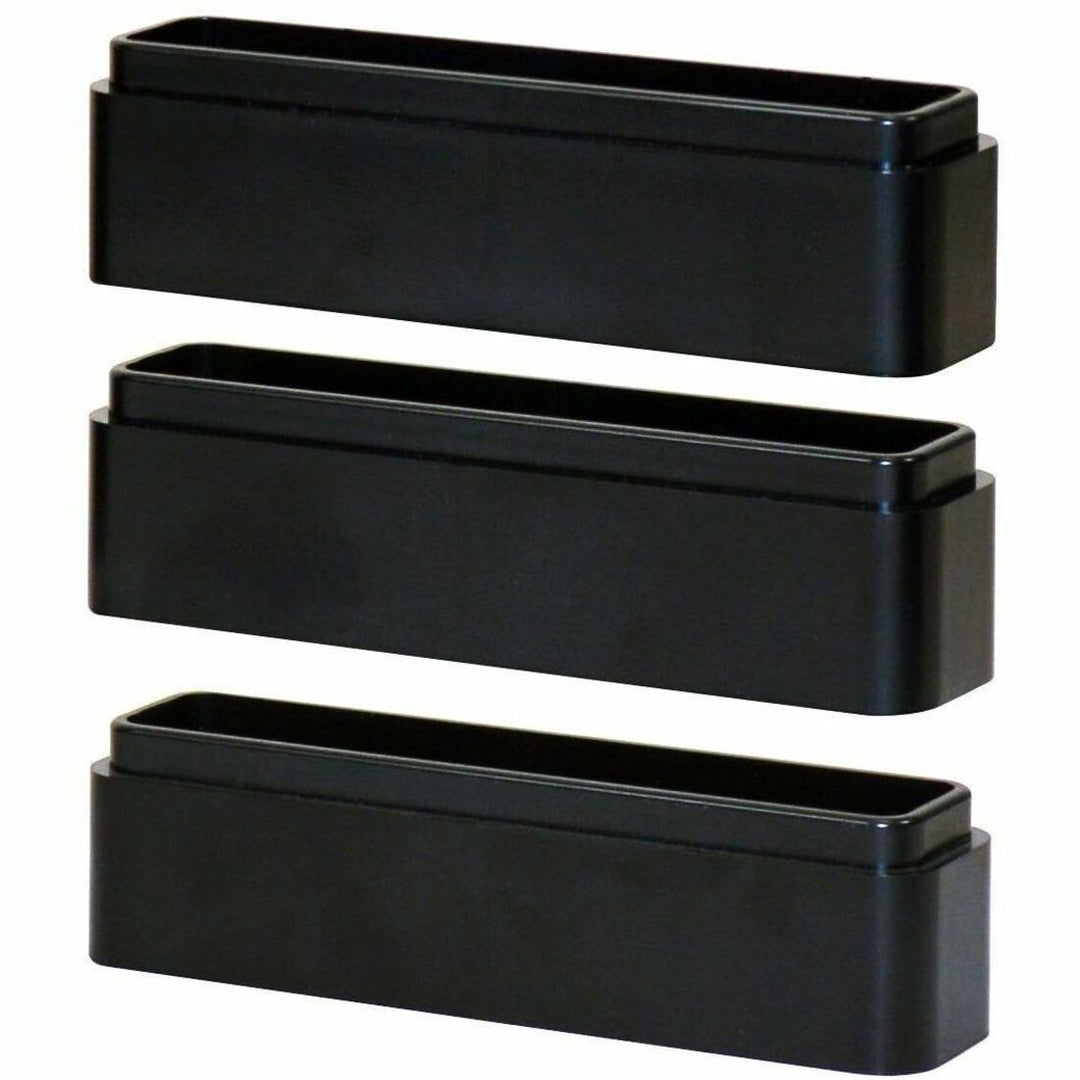 Image of Data Accessories Company Monitor Riser Blocks,f/MP-107,Adj,6"x1-1/2"x1-1/4",3/EA,BK