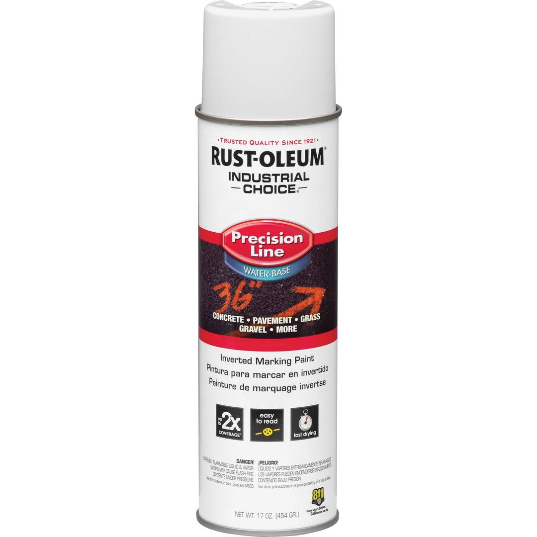 Image of Rust-Oleum 203039CT Industrial Choice Precision Line Marking Paint, 1 Color(s), White, 17 fl oz, 12 / Carton