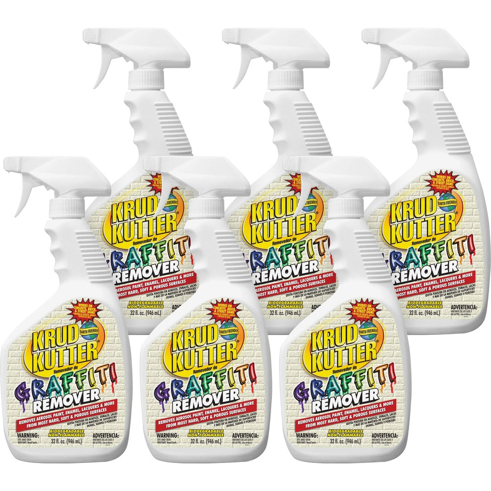 Image of Rust-Oleum® Graffiti Remover,Water-Based,Multi-surface,32 fl. oz,6/CT,MI